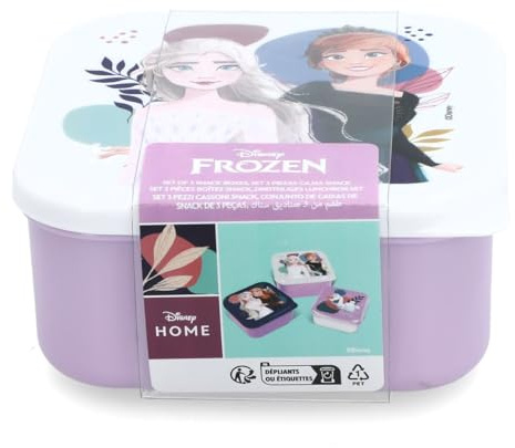 Set de 3 cajas para snacks anidadas de Frozen
