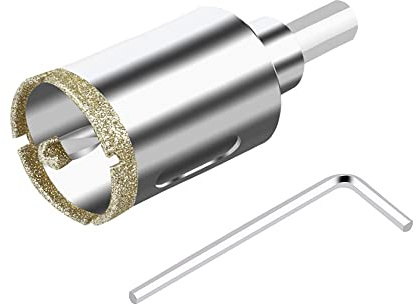 ASNOMY 25mm Diamant Lochsäge Mit Zentrierbohrer, Glasbohrer Mit Diamant-Beschichtung, Hohl-Bohrkrone Fliesenbohrer für Glas/Fliese/Keramisches/Marmor/Granit