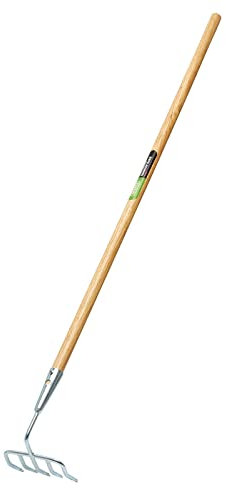 Draper 09985 Long Handled Steel Narrow Rake, Silver, One Size