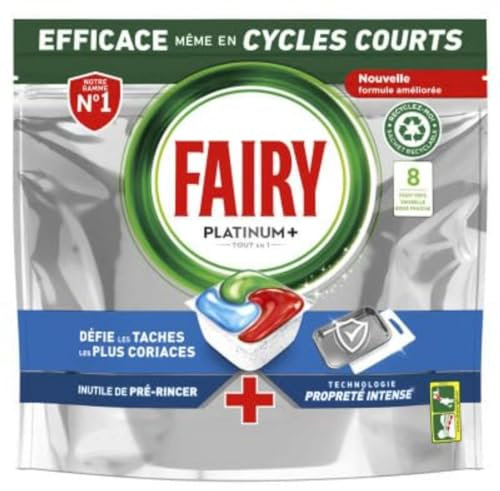 FAIRY Platinium Plus All in 1 Dishwasher Tablets - Pack of 8 Capsules