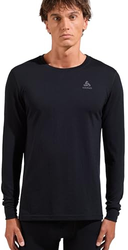 Odlo Intimo termico da uomo Merino 200 I Intimo Merino da uomo I Maglia termica a maniche lunghe con collo rotondo I Uomo