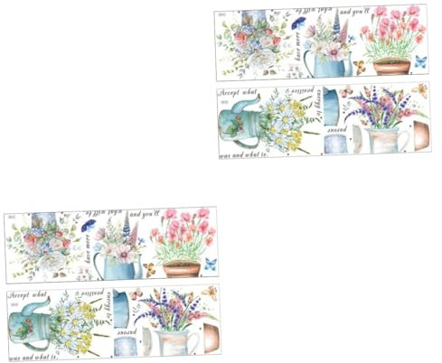 DOITOOL Lot De 2 Autocollants Muraux À Motif Végétal Faciles À Appliquer Pour La Maison