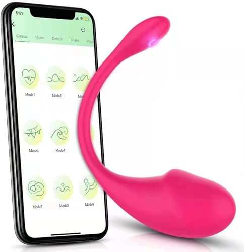 Huevo Vibrador Inalámbrico para Mujer Vibrador de Punto G Huevo de Salto con 9 Frecuencias de Vibración Masturbador Femenino para Adultos con 2 Dados Luminosos Sexuales