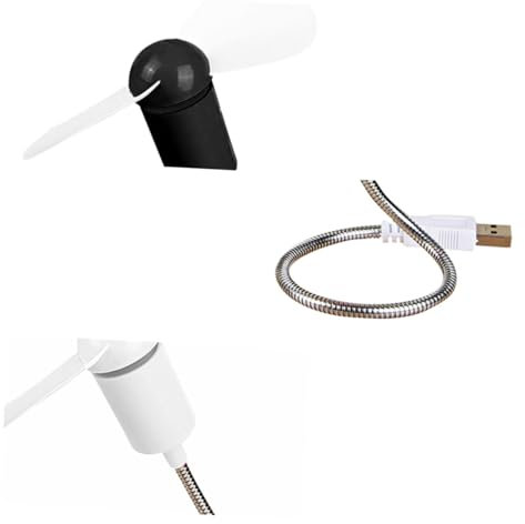 Cabilock 4 Piezas Mini Ventilador USB Flexible Ventilador de Refrigeración Silencioso Portátil para Uso Oficina o Hogar Color Aleatorio