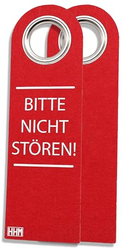 HHM® bitte nicht stören Schild Büro Gadgets - nicht stören Türschild aus Filz. Ideal als Zimmer Einrichtung oder Türschild. Nützliches fürs Büro für Produktivität. (2)