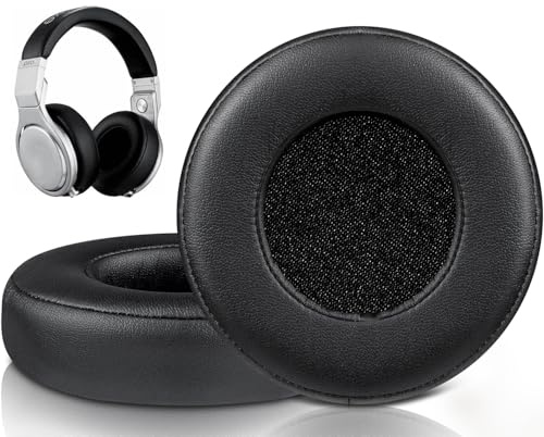 SOULWIT Cuscini Auricolari di Ricambio per Monster Beats Pro/by Dr Dre Detox Cuffie, Cuscinetti Auricolari con Pelle Proteica più Morbida, Schiuma ad Alta Densità per Isolamento Acustico-Nero