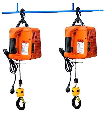 ZATTYDV Elektrische Seilwinde, 500 kg Last, tragbare elektrische Seilwinde, Traktionszug, manuelle/Fernbedienung/Kabelsteuerung, elektrisches Hebezeug, Hebezeug