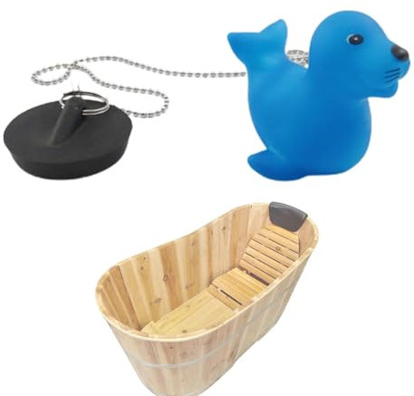 Bouchon de baignoire avec chaîne – Bouchon de baignoire en caoutchouc et chaîne | Bouchon d'évier avec chaîne mignonne | Bouchon d'évier en caoutchouc | Bouchon de vidange flottant en caoutchouc avec