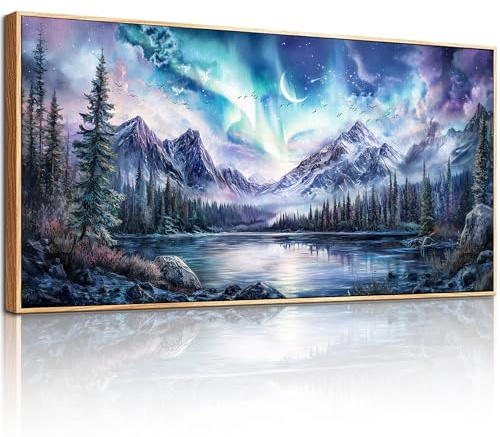 hyidecorart Tableau Decoration Murale Cadre Forêt Paysage Moderne 60x120 cm | Thèmes Naturels, Impression HD, Facile à Accrocher, Grands Formats, Décoration Murale Douce, Cadeau, Installation Facile