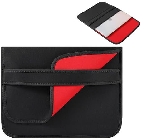 Black Laptop Sleeve Bag Protective Soft Padded Cover Carrying Computer Case, Compatible with 16 17 Apple MacBook Pro, Asus Dell HP Thinkpad Microsoft Notebook Chromebook Ultrabook (17)