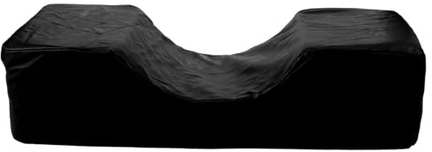 Mikinona Almohada en Forma Extensión de Pestañas, Soporte Cervical de Esponja Negra, Ligera para Salón de Belleza