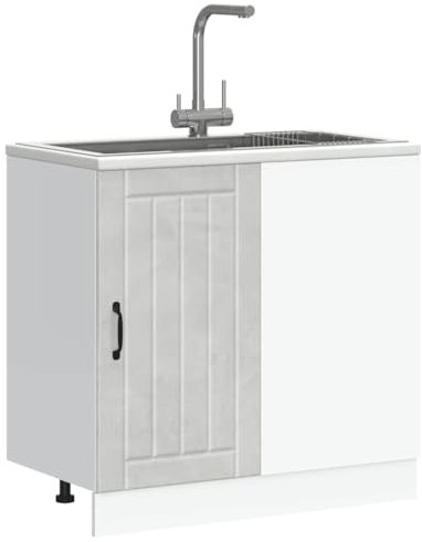 Homgoday Mueble bajo Fregadero Lucca Madera reconstituida Mueble bajo de Cocina Módulos de Cocina sin encimera Sink Cabinet (1 Door)