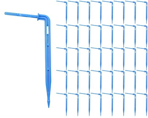 THXFUNAREA 40 Pièces Goutteur Irrigation, Micro Asperseur Goutte à Goutte pour Tube 3/5 mm, Goutteur d'irrigation,kit d'irrigation, Serre, quincaillerie de Jardin(Bleu)