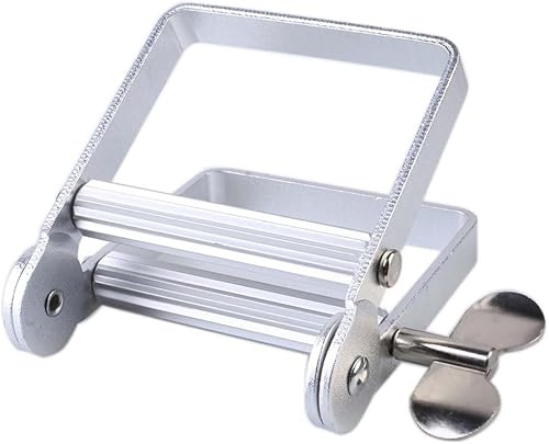 Metal Tube Squeezer Tool, Toothpaste Dispenser Roller for Cosmetics Paint Hand Cream, Silver
