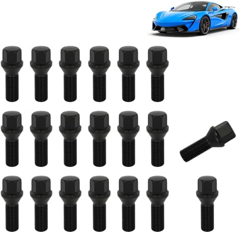 20x M14x1.5 Radschrauben Konisch 60° - Schaftlänge 30mm - SW17 Legierter Stahl 10.9 - Kompatibel mit Audi VW SEAT Porsche Peugeot