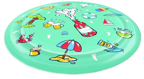Sprinkler Matte Für Hunde - Extra Dicke Wasser Spielmatte Für Haustiere - Runde Tierische Planschmatte Für Fitnessraum Draußen Drinnen Pool Spielplatz Garten