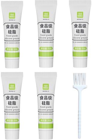 Food Grade Silicone Lube - O Ring Grease, Multi Purpose Lubricant Set | Long Lasting Plumbing Water Filter Faucets Cartridges, Household Maintenance Repair Kit with 5 Pieces Included