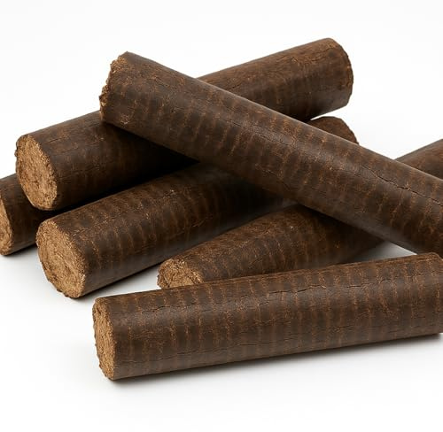 J'ENVOIE DU BOIS - Bûches de Bois densifiées Rondes 30cm - Bûches compressées calorifiques Longue durée - Pack de 15 - pour Cheminée, Poêle ou Insert - Combustion Haute Performance