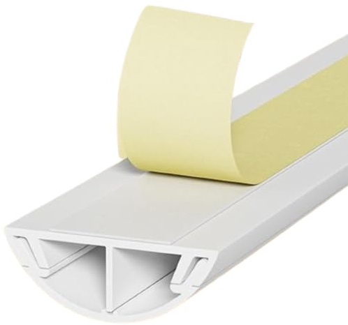 Passacavi Pavimento, Canalina Passacavi Calpestabile Autoadesivo, Canalina Passacavi Pavimento da 100 Cm, Gestione Cavi per Uffici, Palestre, Fiere(White,8 * 1.6cm/3.1 * 0.63in)
