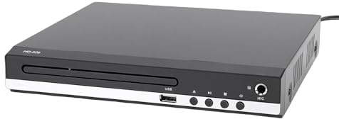 Zunate Lecteur DVD Multi-régions pour TV, Lecteur de Disque HD 1080P avec Port USB et Sortie HDMI, Prend en Charge Les CD DVD VCD SVCD, pour Home Cinéma et TV (Prise UE)