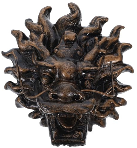 Kisangel Robinet et Fontaine Murale à Tête de Dragon pour Aménagement Extérieur de Jardin et Villa, Design Polyvalent Trou Suspendre, Couleur Bronze Ancien