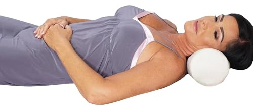 Back Support Systems Neck Roll Pillow – Memory Foam for Neck & Back Pain Relief, Breathable Bamboo Cover, Hypoallergenic & Washable, Made in the USA - Size 5