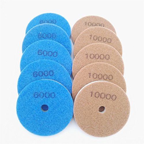 Diatool 10PCS/PK 10,2 cm spugna lucidatura pietra abrasiva per morbido pietra marmo pietra artificiale terrazzo, A6190410x10, S12