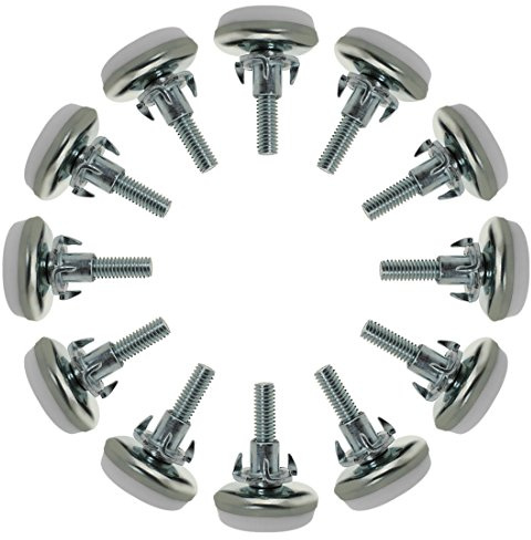 sourcing map Stellfuß einschlagmutter Nivellierfüße Einstellbare Richtmaschine für Möbeltischbein 12pcs M6 x 20 x 30mm