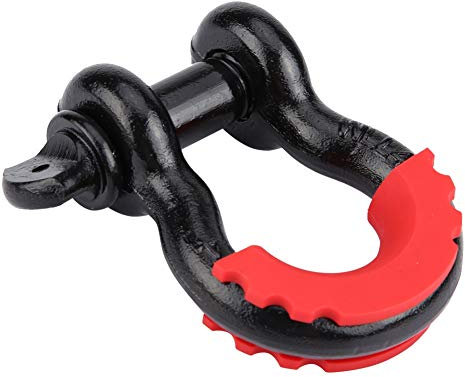 D-Ring Schäkel mit Scheide, Auto 3/4 Zoll 4,75 T Latch Design D-Ring Schäkel mit Scheide für SUV