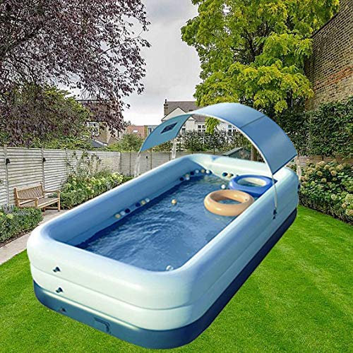 Fayelong Piscina Gonfiabile Con Tettoia Piscina Portatile Fuori Terra Per Neonati, Bambini, Adulti Piscina Gonfiabile Per Giardino Di Famiglia
