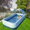 Fayelong Piscine Gonflable avec auvent Piscine extérieure Hors Sol Portable pour bébé, Enfants et Adultes Piscine Gonflable pour Jardin Familial