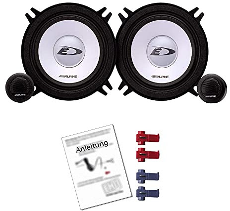 Alpine SXE-1350S Auto Lautsprecher Boxen 500 Watt 13 cm 2 Wege Kompo passend für BMW Z3 1996-2003 Fußraum vorne