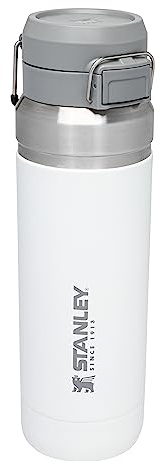 STANLEY Quick Flip Trinkflasche Edelstahl 1.06L - Hält 18+ Stunden Kalt - Wasserflasche BPA-Frei - Spülmaschinenfest - Druckverschlussdeckel - Thermosflasche Auslaufsicher - Polar