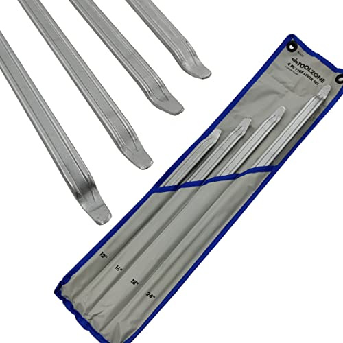 Toolzone Robustes Metall-Reifenheber-Set, 4-teilig, 30,5 cm - 61 cm für Automobilen und mehr