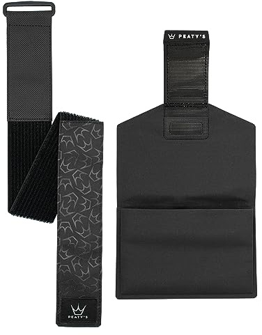 Peaty's HoldFast Trail Tool Wrap - Secure Bike Frame Bag with Zip Pocket, Modular Design Waterproof Bike Storage Bag, No Slip or Rattle, Bicycle Bags for MTB, Road, Gravel & E-Bikes - Black