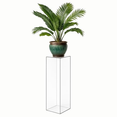 StarK Dekosäule aus klarem Arcylglass, Blumenständer (XL = 35x35x100cm Hoch) Blumensäule,Pflanzenständer [belastbar bis 30kg]