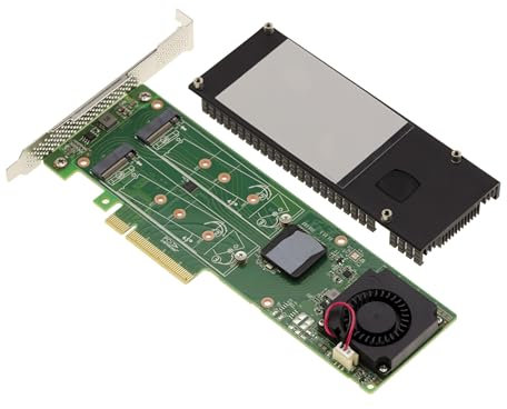 KALEA-INFORMATIQUE PCIe 3.0 x8 Controller-Karte für 2 M.2 NVMe M Key HARWARE Raid 0 1 SSDs mit Marvell 88NR2241B0 Chipsatz.