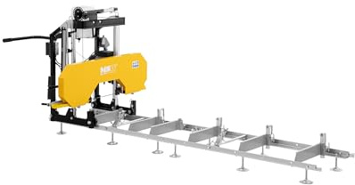MSW MSW-WOOHS-E3600K Electric Block Band Saw 2.6 kW 2800 rpm Runway 3 m Blochband Saw Block Band Saw Mill