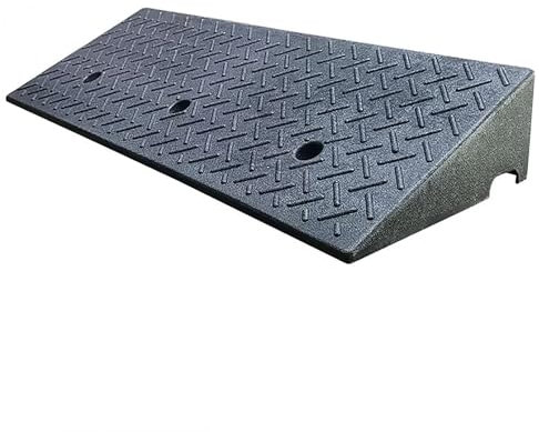 Rollstuhlrampe, Rampe Für Rollstuhl, Gummimaterial, Verbesserte Anti-Rutsch-Matte, Wasserauslass, Drahtrillendesign, Geeignet for Pkw Und LKW
