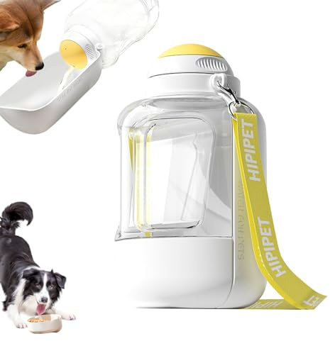 Trinkflasche Hunde Für Unterwegs 1000ml,Tragbare Hundetrinkflasche Für Unterwegs,Faltbare Auslaufsicher Wasserflasche Hunde,Katze Haustier Zubehör Für Täglich Spazieren Gehen Reisen (A, 1000ml)