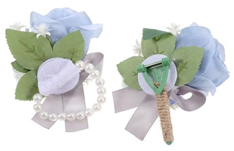 HOMOCONO 1satz Corsage Boutonniere Romantische Handgelenk-ansteckblume Für Braut Brautjungfer Teiliges Langlebig Und Farbecht Für Hochzeiten Und