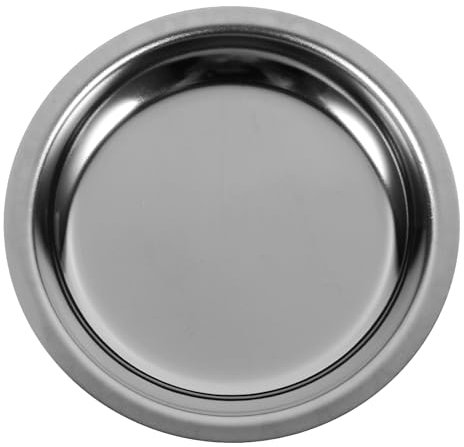 Amosfun Small Tea Bag Holder: 5.5cm Round Used Tea Bag Organizer, Stainless Steel Reusable Dish Tray to Keep Teabag Tidy