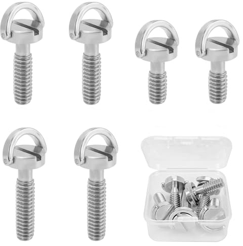 6 Stk 1/4-Zoll-Kamera-Befestigungsschraube, Kamera Stativ Schraube, Gewindeschraube Kamera Schraube mit Edelstahl Material, Schnellverschluss Rändelschraube Adapter für Kamera Stativ (3 Größen)