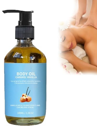 Caramel Vanilla Body Oil, Fragrances Body Oil Caramel Vanilla, Caramel Vanilla Fragrance Body Moisturizer Oil, Körperöl, Bodylotion Vanille, Moisturizing Skin, Deeply Nourishes the Skin (1)