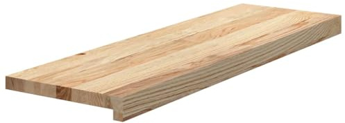 vidaXL Treppenstufen 2 Stk. Unbehandelt 80x30x2 cm Massivholz Eiche