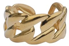 Positiva Jewelry Damen Chain Ring – 18K vergoldeter Edelstahl, Verstellbarer Glieder-Ring im Statement-Look, Nickelfrei & Wasserfest, inkl. Geschenkbox