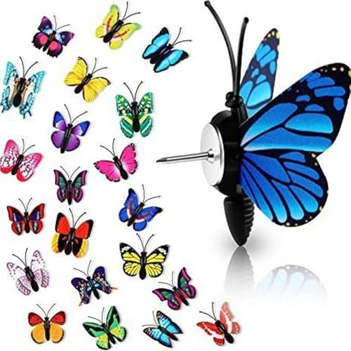 30 Packs Butterfly Thumb Tacks Decorative Push Pins Butterfly Push Pins Colorful Cute Pushpins for Photo Wall Cork Board Bulletin Board Home Wall Random Pattern Decorations