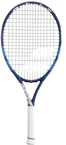 Babolat - Racchetta da Tennis Modello Drive Junior, TU, Blu, Leggera, Grip Progettato per Mani Piccole, Piano di Corda 16x19 Aperto 16x17, in Grafite e Alluminio, Ideale per Bambini 125-135 cm