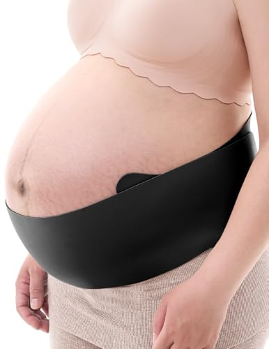 Momcozy Schwangerschafts-Bauchband – Ergonomische Rückenstütze & atmungsaktives Material – Verstellbarer Umstandsgürtel zur Linderung von Bauch-, Becken- und Rückenschmerzen
