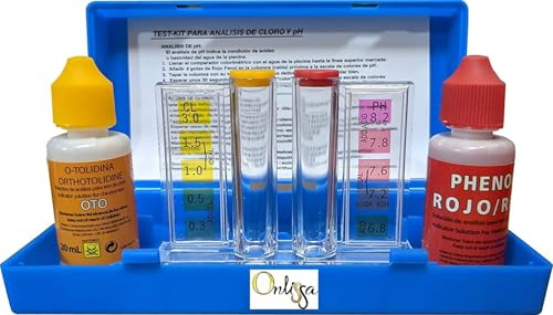 Onlissa Test Kit Analizzatore pH e Cloro (Otho/Phenol) 4 Gocce